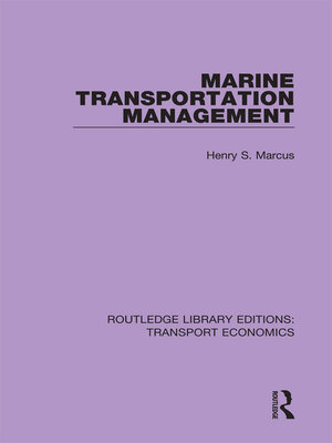 cover image of Marine Transportation Management